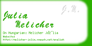 julia melicher business card